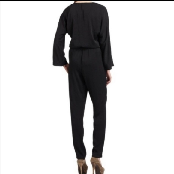 BCBGMAXAZARIA Black Margery Long Sleeve Jumpsuit - Picture 2 of 10